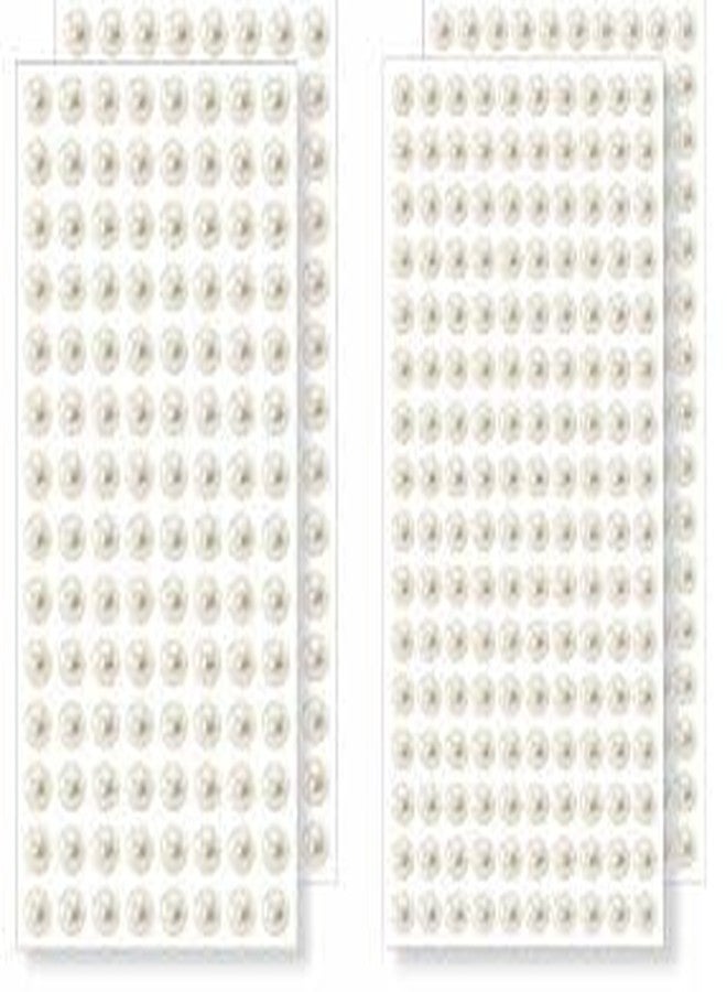 Gifting Square GS 12 Sheets Pearl White,Golden and Silver Crystal Stone Beads Stickers for Art N Craft - Image 4